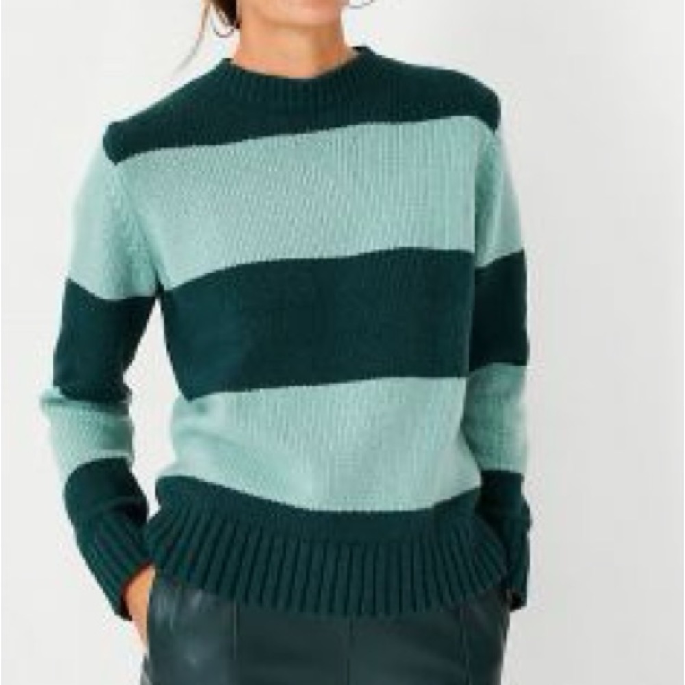 NWT Ann Taylor Colorblock Stripe Sweater